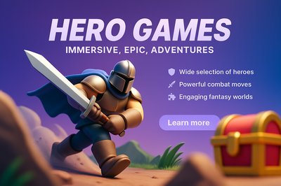Stylish 3D Illustration for Hero Games