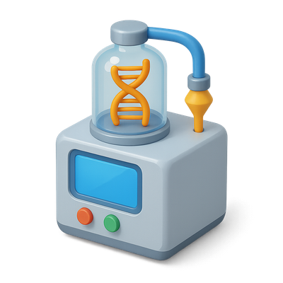 3D Icon of mRNA Synthesis Machine in Isometric View