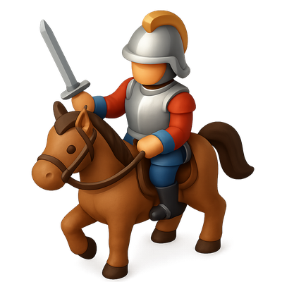 3D Cuirassier Icon in Isometric View