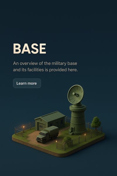Aerial View of a Military Base in 3D Realistic Style