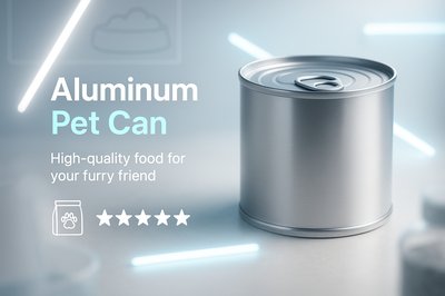Modern Aluminum Pet Food Can with Minimalist Design