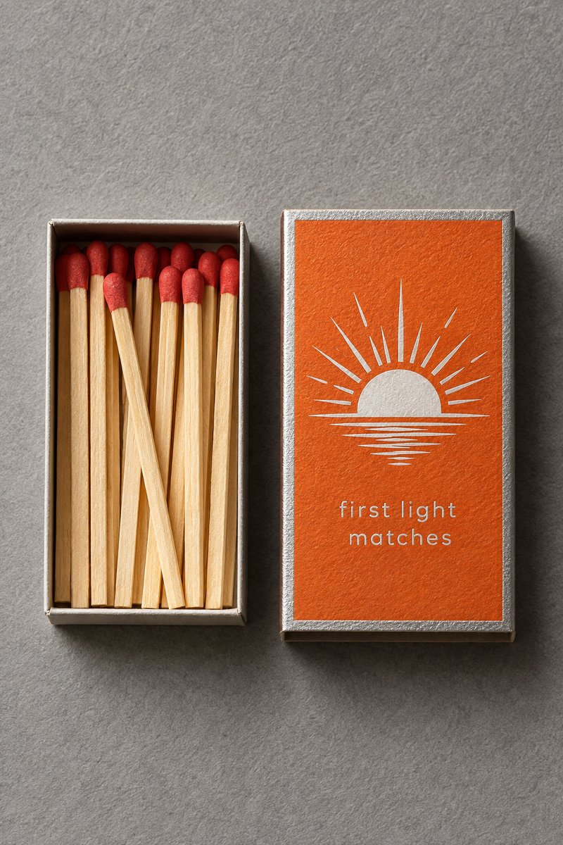 First light matches packaging