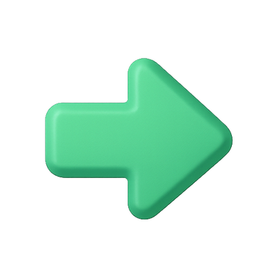 Stylized Green Right Arrow Icon