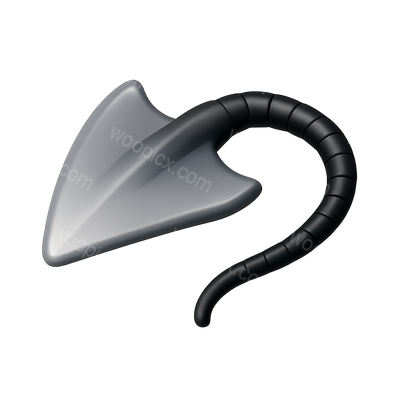Stylized 3D Stingray Barb Tail Icon Design