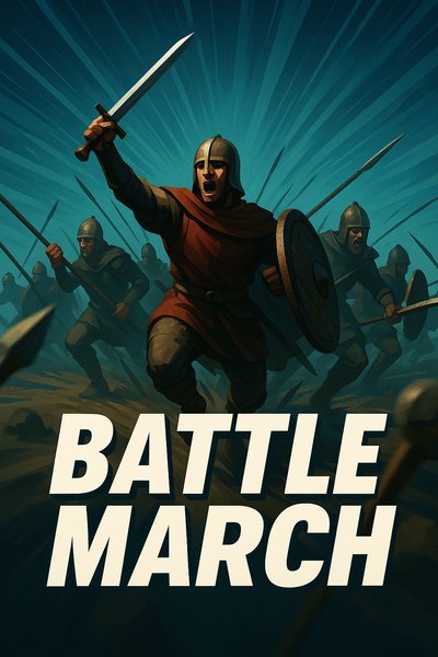 Epic Battle March Illustration in Dynamic Style