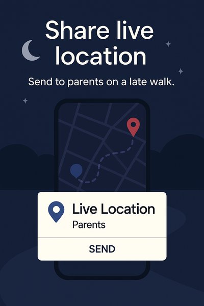 Mobile App Interface for Live Location Sharing