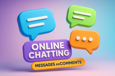 Colorful 3D Chat Bubbles for Online Communication