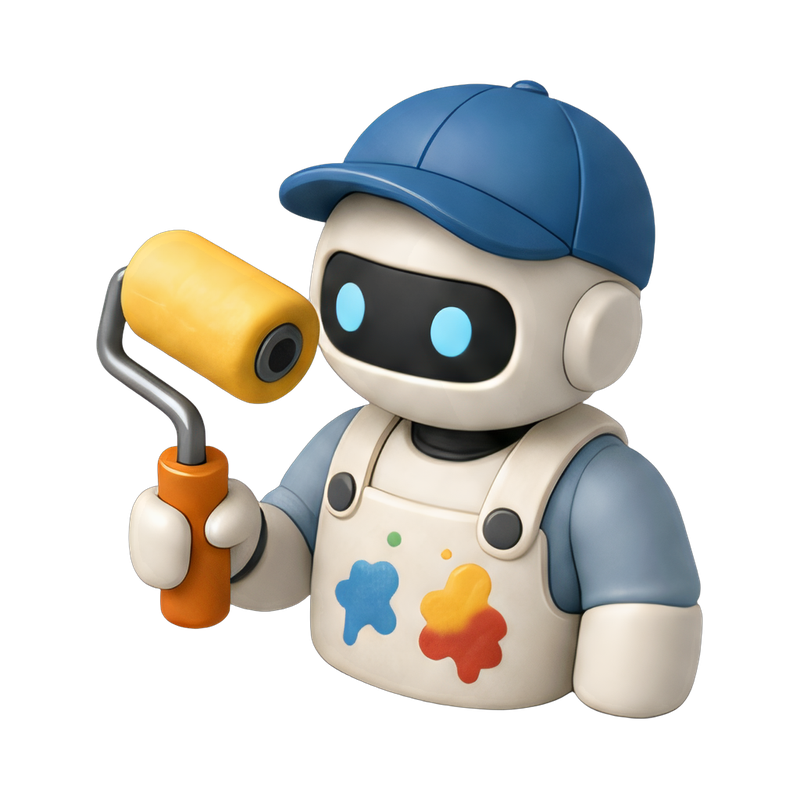robot painter with roller
