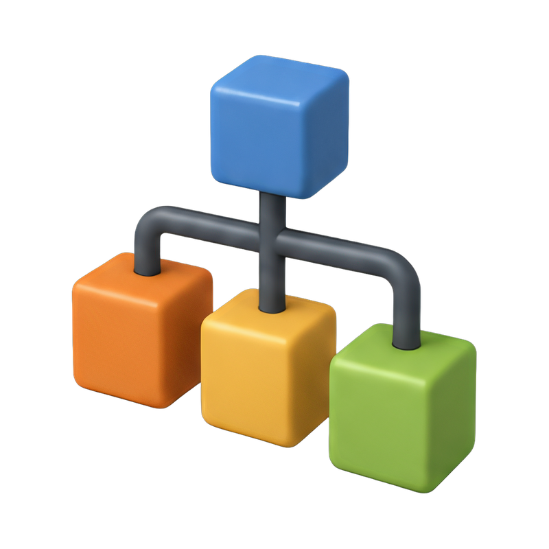 Organizational chart blocks