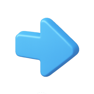 Stylized 3D Blue Arrow Icon