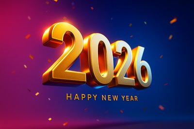 Elegant Golden 2026 Happy New Year Background Design