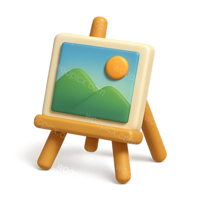 3D Icon Matte-Painting of a Scenic Landscape