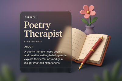 3D Illustration of a Poetry Therapist Concept