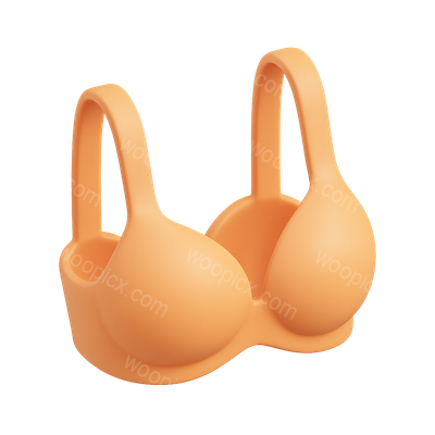 Stylish 3D Brassiere Icon with Isometric View
