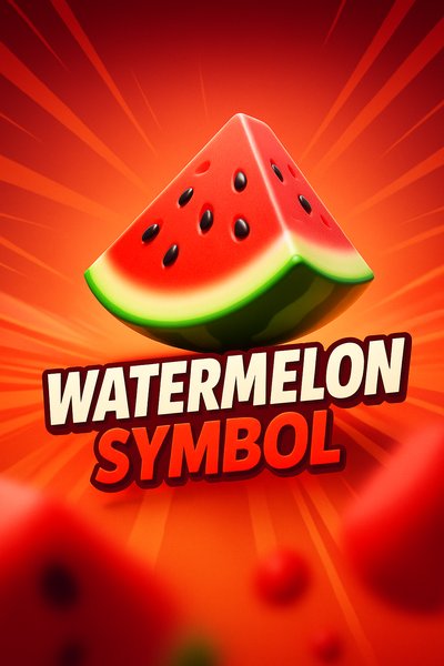 Dynamic Watermelon Symbol with Bold Typography