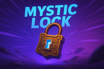 Dynamic Mystic Lock Illustration with Engaging Visuals
