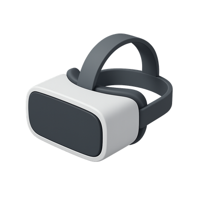 Stylish 3D VR Headset Icon with Isometric View