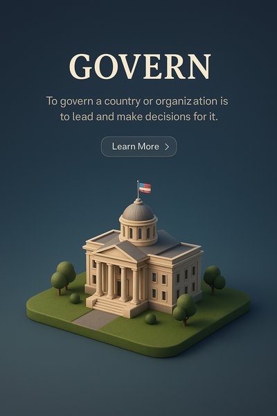 Realistic 3D Scene of a Government Building for Governance Theme