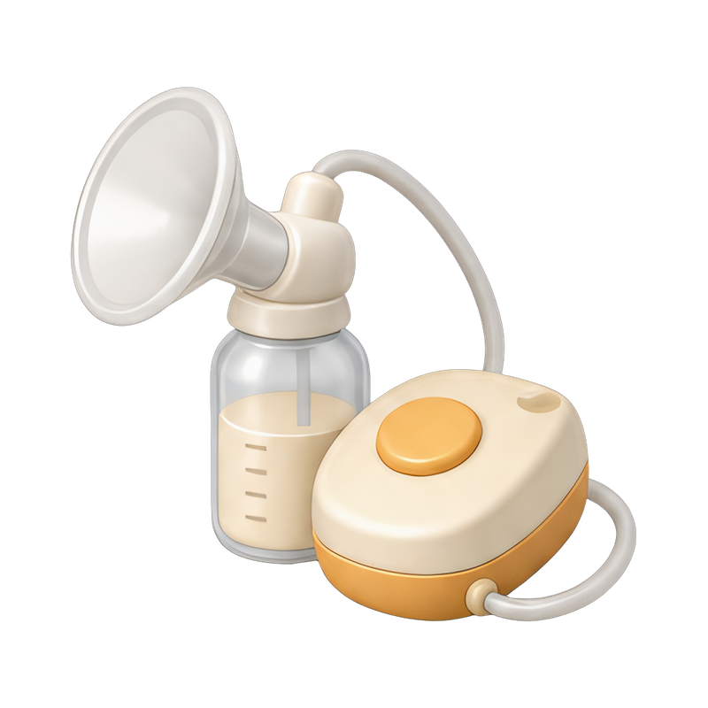 modern breast pump in use