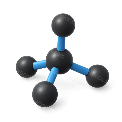 3D Chemical Structure Icon with Isometric View