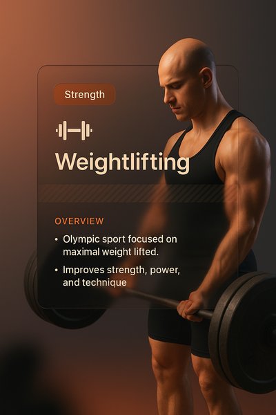 3D Illustration of Weightlifting with Modern Design Elements