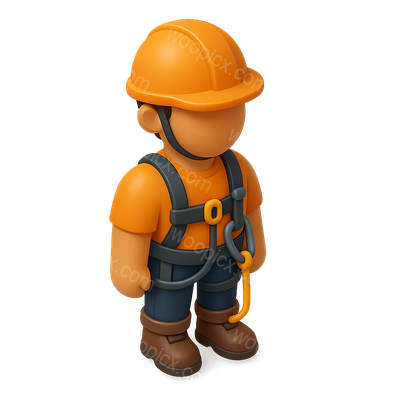 3D Arborist Icon with Climbing Gear in Isometric View
