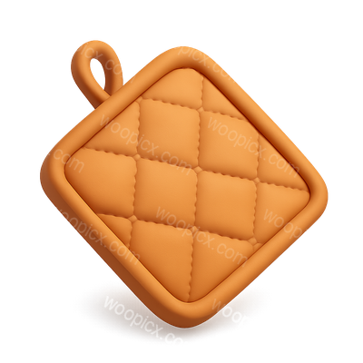 Stylish 3D Pot Holder Icon with Loop Design