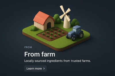 3D Illustration of a Farm Scene with Realistic Elements