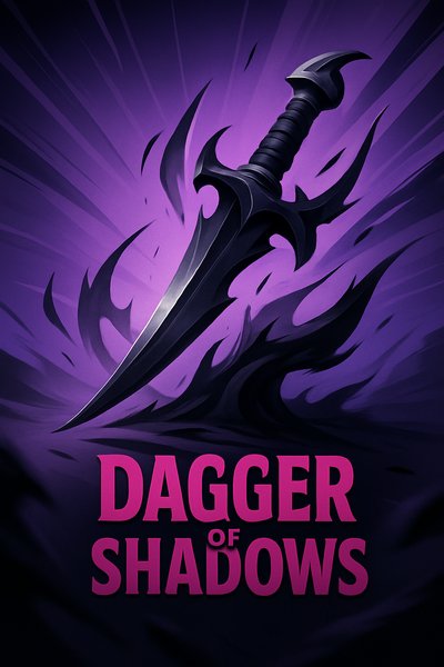 Dynamic Illustration of a Dagger of Shadows with Engaging Design
