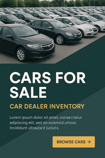 Car Dealership Inventory Display with Engaging Design Elements