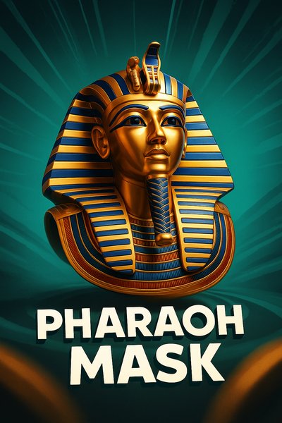 Dynamic Pharaoh Mask Illustration with Bold Aesthetic