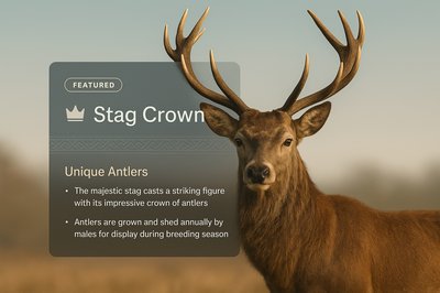 Majestic Stag Crown with Unique Antlers