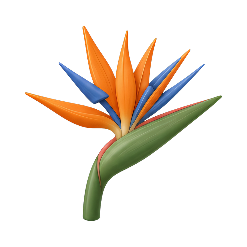 vibrant bird of paradise bloom