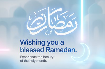 Elegant Ramadan Greeting Card with Calligraphy