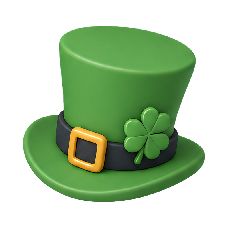 St. Patrick's Day green top hat