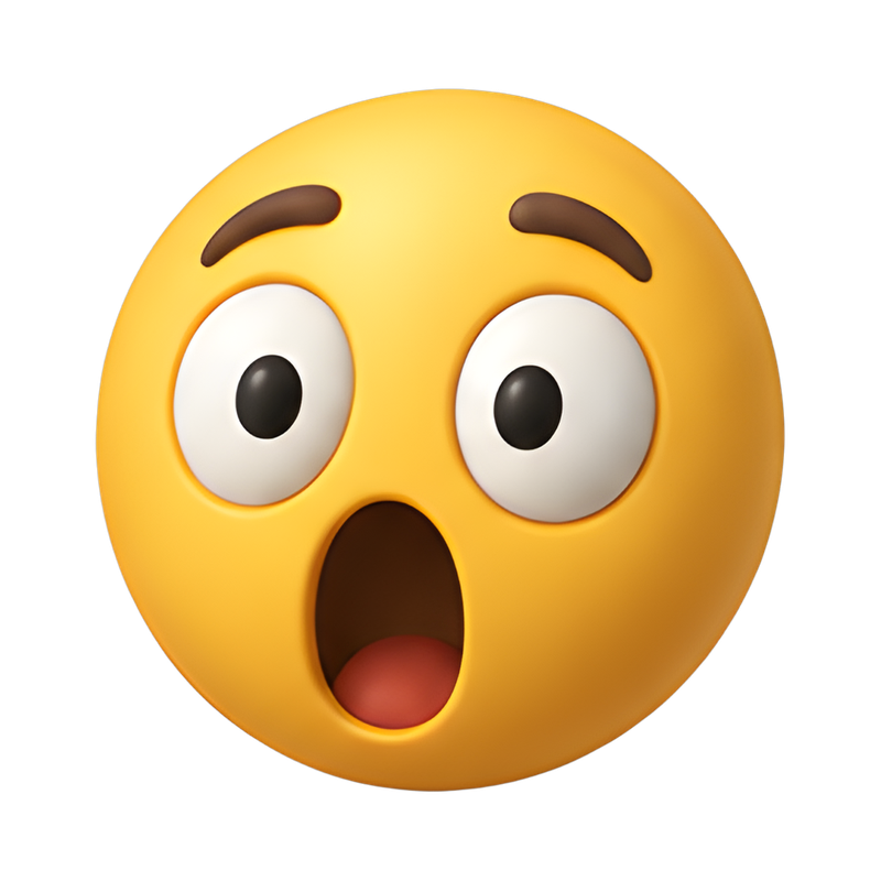 surprised smiley with open mouth