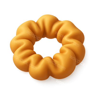 Stylized 3D Icon of a Scrunchie with Volumetric Feel
