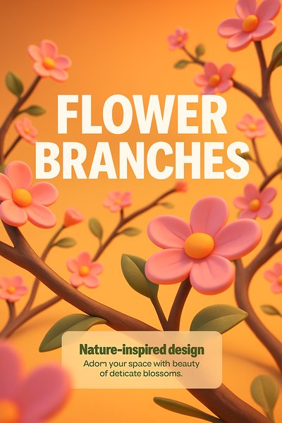Nature-Inspired Flower Branches Design for Home Decor