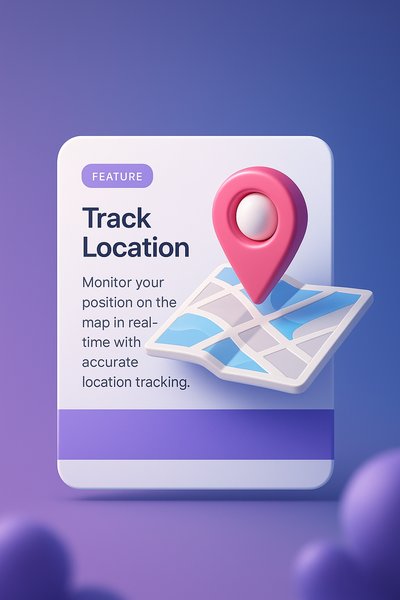 3D Illustration of Location Tracking Feature