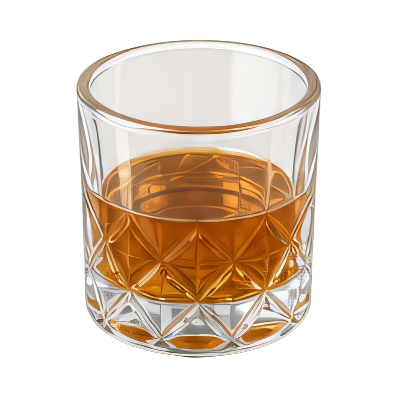 whiskey glass on a desk