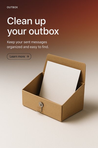 Minimalist Web Page Design Featuring Outbox Concept