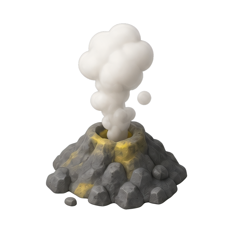 steam rising from fumarole