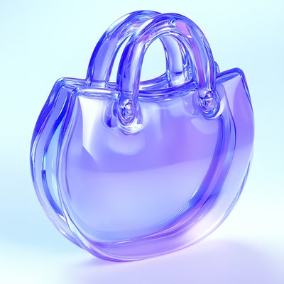 Stylish Transparent Handbag in Gradient Color
