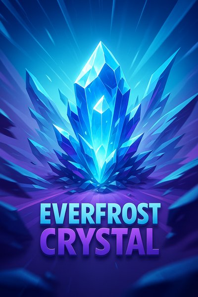 Dynamic Everfrost Crystal Illustration with Vibrant Colors