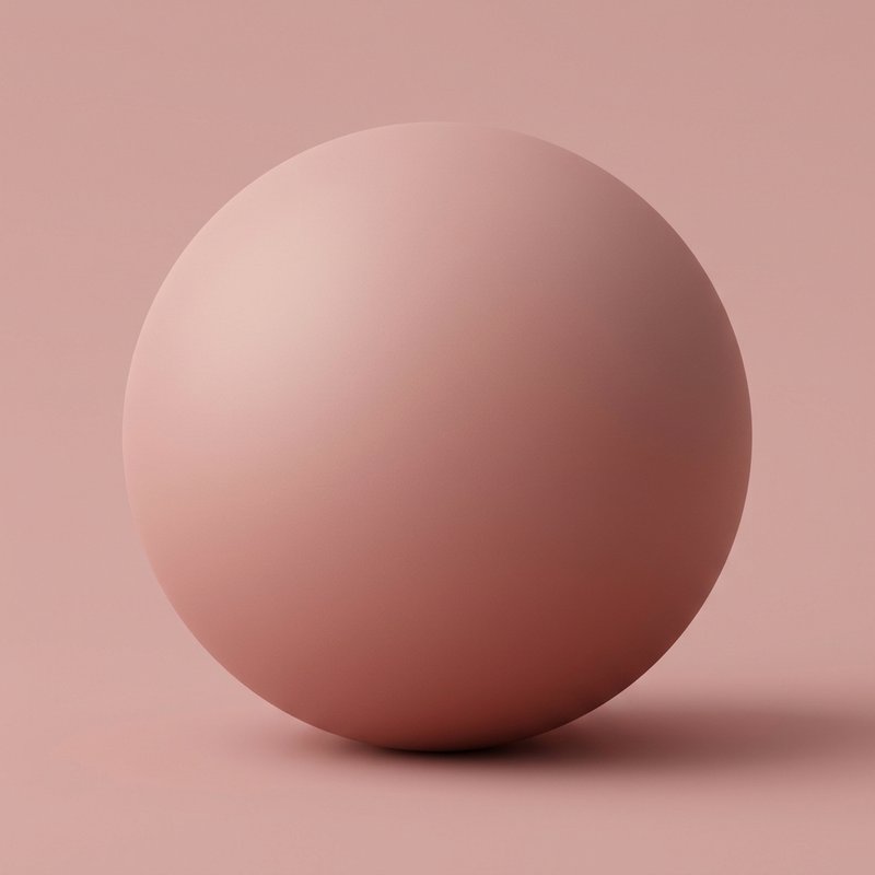 matte sphere on a surface