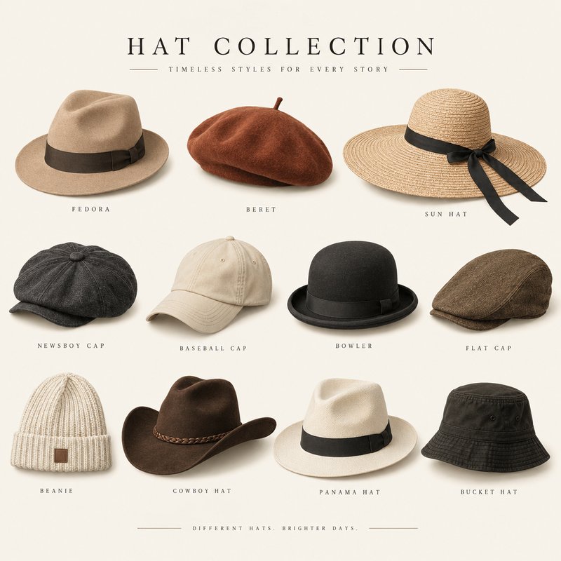 Collection of stylish hats