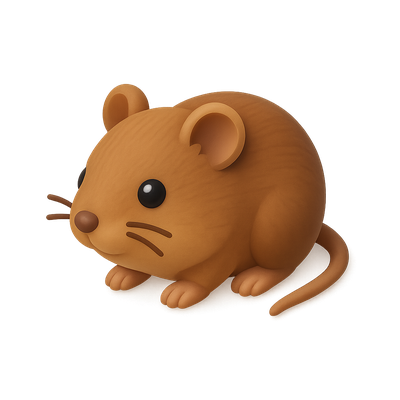 Cute Cartoon Mouse Character Illustration