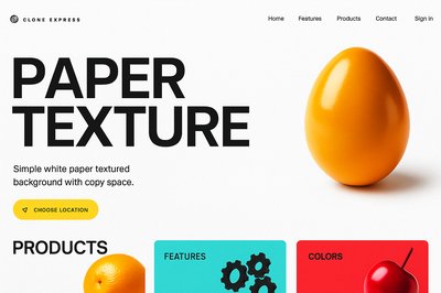 Modern Ballet Landing Page Design with Textured Background