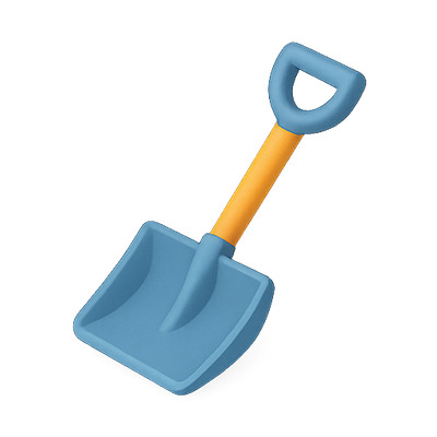 Colorful Children's Plastic Shovel for Playtime