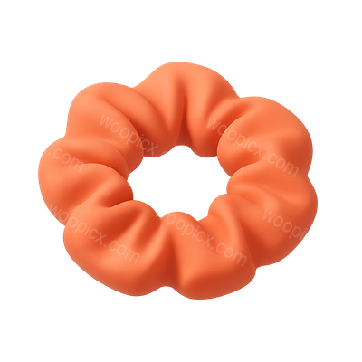 Stylish 3D Scrunchie Icon with Isometric Design